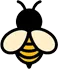 gramajanya-honey-bee Honey bee representing Gramajanya FPC's honey production.